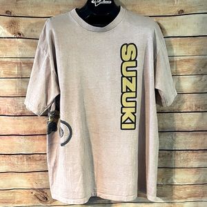 Vintage Suzuki RM 250 T Shirt Tan All Sport Single Stitch Dirt Bike Raci…